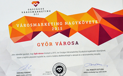 Országos marketing elismerések Győr városának
